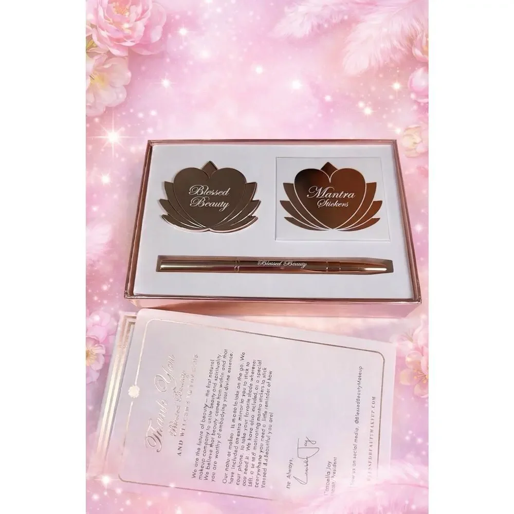 Blessed Beauty Divine Pinks Natural Lip Cream Set Nude Blush Hot Pink + Gloss